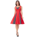 Belle Poque Frauen Polka Dot Retro Vintage Style Red Cocktail Party Swing Kleid BP000282-1